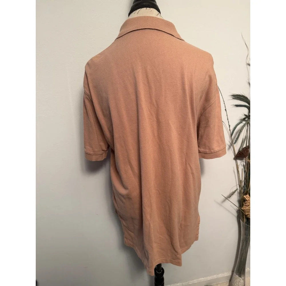 Polo Ralph Lauren Mens Large Tan Cotton Pique Short Sleeve Pony Logo Polo‎ Shirt